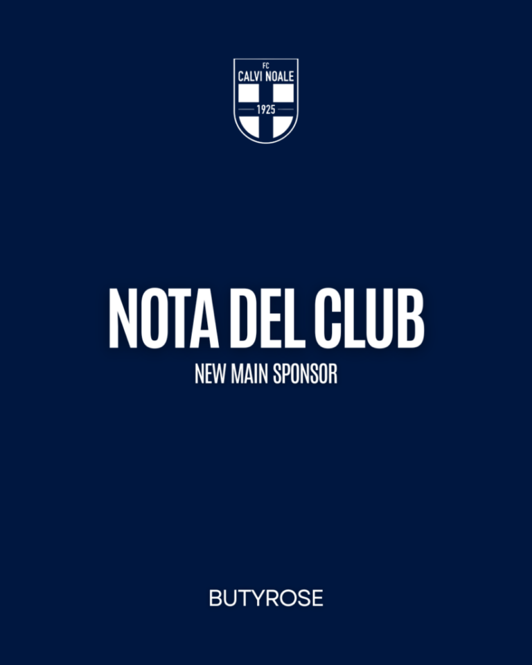 Nota del Club | Butyrose nuovo Main Sponsor di FC Calvi Noale